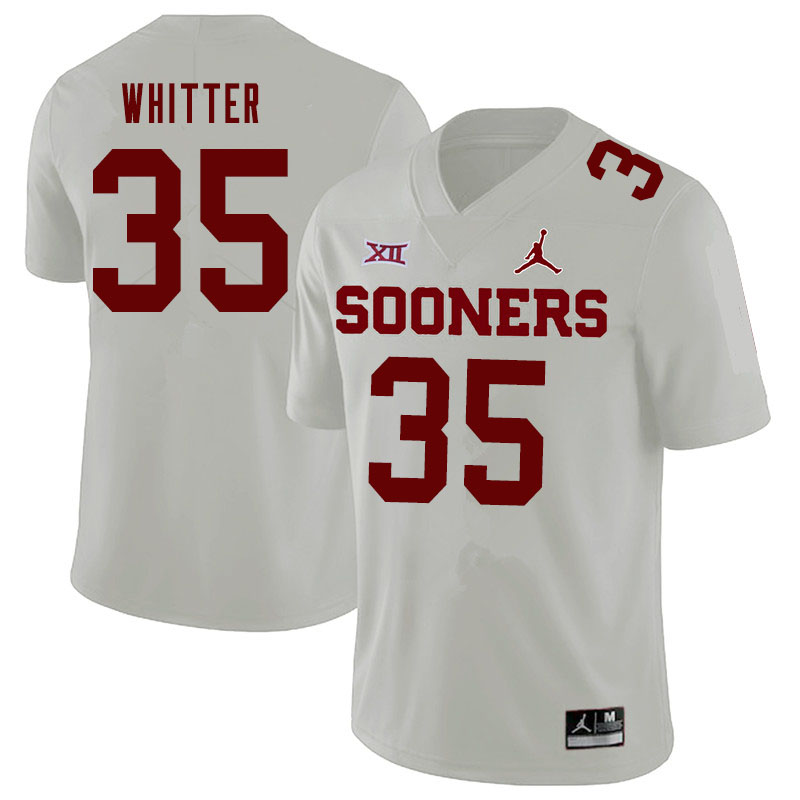 Oklahoma Sooners #35 Shane Whitter College Football Jerseys Sale-White